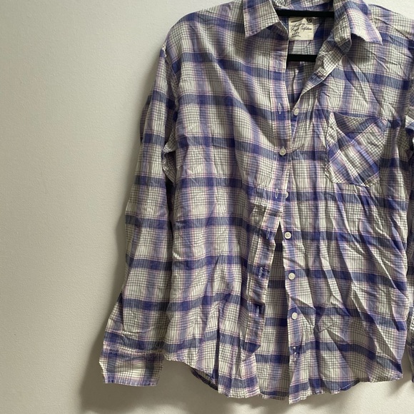 AEO Boyfriend Fit Plaid Shirt - Picture 3 of 5
